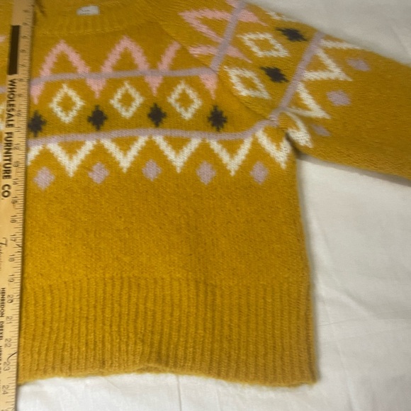A New Day Mustard and Pink Geometric Sweater - Size XL - Picture 5 of 8